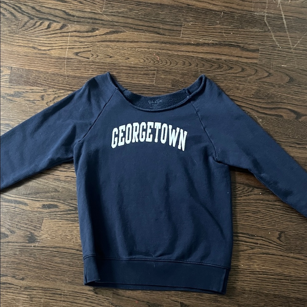 Brandy Melville Navy Off-the-Shoulder Sweater